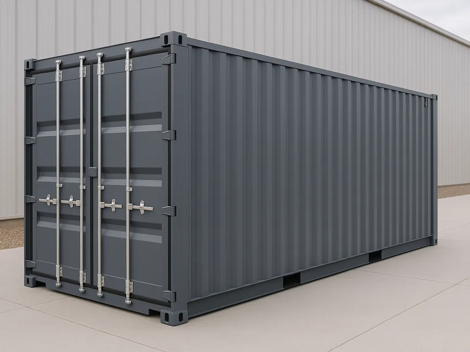 20 ft High Cube One Trip shipping container, 20 x 8 x 9.5 ft, tan