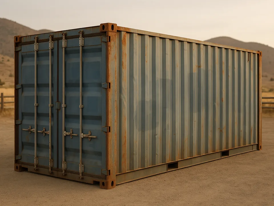 20 ft Standard Cargo Worthy shipping container, 20 x 8 x 8.5 ft, brick