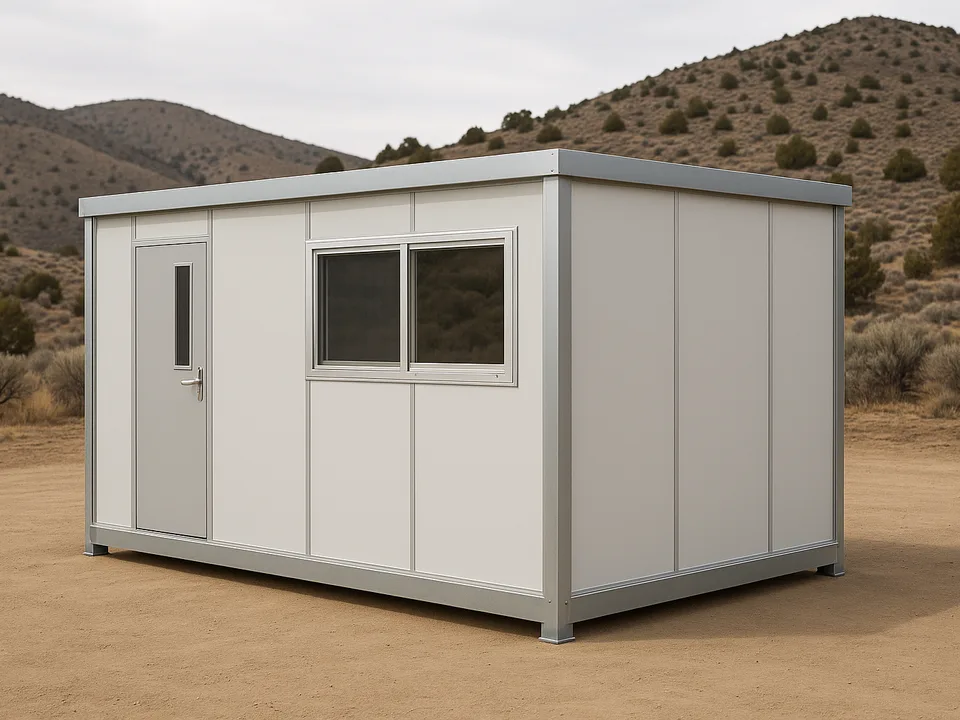Flatbox 13 ft office unit, 4 x 2.3 m, white (RAL 9002)