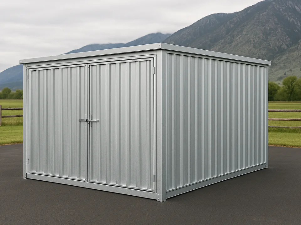Flatbox 13 ft storage unit, 4 x 2.3 m, white (RAL 9002)
